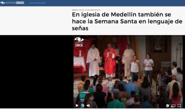 En iglesia de Medellín también se hace la Semana Santa en lenguaje de señas
