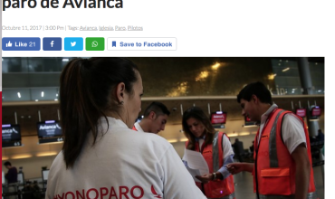 Pilotos piden intervención de la Iglesia en paro de Avianca