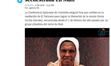 Iglesia confía en mediación del Vaticano para liberar a monja secuestrada en Mali