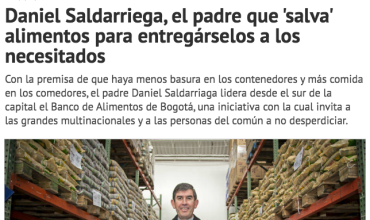 Daniel Saldarriega, el padre que 'salva' alimentos para entregárselos a los necesitados