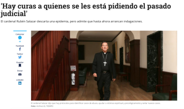 'Hay curas a quienes se les está pidiendo el pasado judicial'