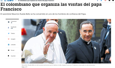 El colombiano que organiza las visitas del papa Francisco