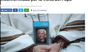 En la Iglesia Católica también hay inconformidad por la visita del Papa