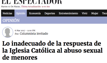 Lo inadecuado de la respuesta de la Iglesia Católica al abuso sexual de menores