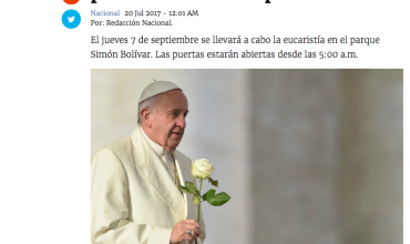 Conozca cómo adquirir entradas para la misa del papa Francisco