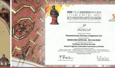 Premio para el libro “Santa fe: Iglesias Coloniales, Conventos y Ermitas”