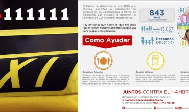 Más de 1000 taxistas se unen a la lucha contra el hambre.