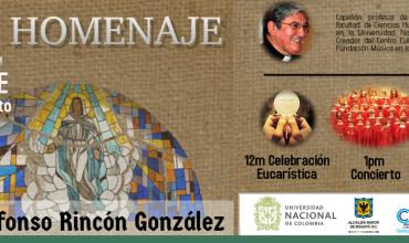 Homenaje al padre Alfonso Rincón en memoria de su primer aniversario