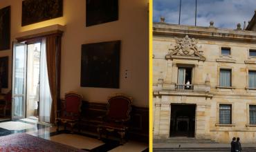 Los pasos de Francisco en Bogotá: El balcón del Palacio