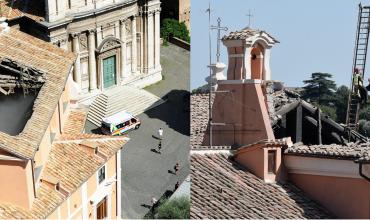 Colapsa techo de histórico templo romano