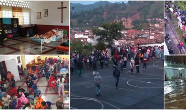 Iglesia en Jericó acompaña a damnificados por desbordamiento de quebrada