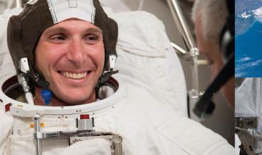 Mike Hopkins, con Cristo en el espacio