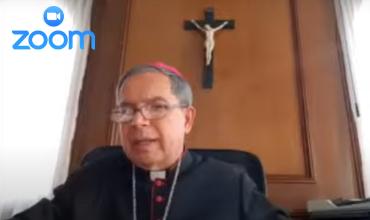 Monseñor Rueda en su intervención vía Zoom